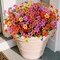 Summer Potted Artificial Flowers for Outdoors, 12 Bundles Multicolor Faux Silk Flower Spring Summer Decoration